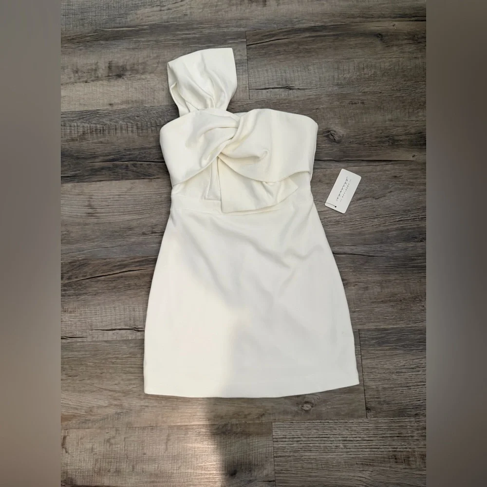 NWT!! American Threads Zola One Shoulder Mini Dress. - Picture 4 of 6